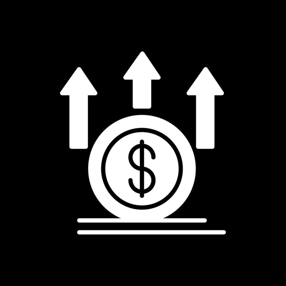Profit Glyph Inverted Icon vector