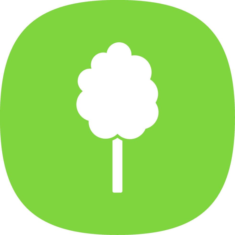 Cotton Candy Glyph Curve Icon vector