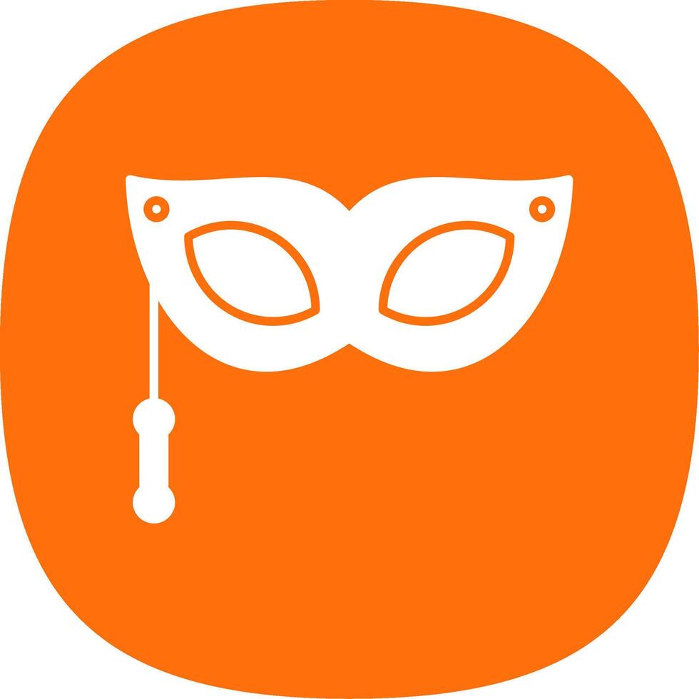 Eye Mask Glyph Curve Icon vector