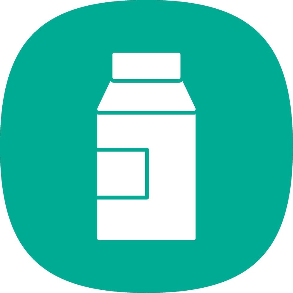 Milk Glyph Curve Icon vector