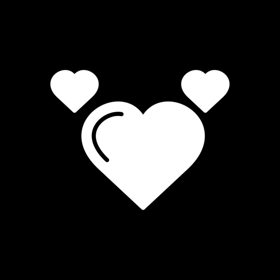 Heart Glyph Inverted Icon vector