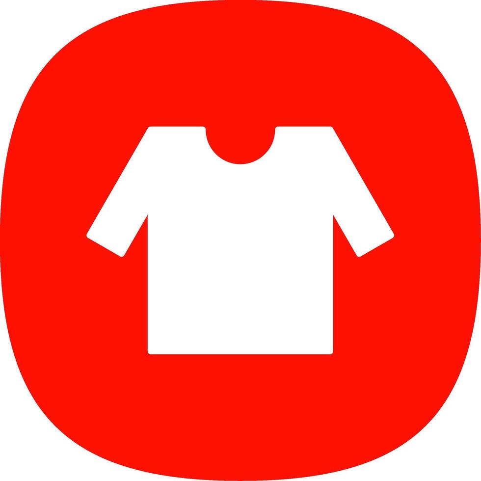Shirt Glyph Curve Icon vector