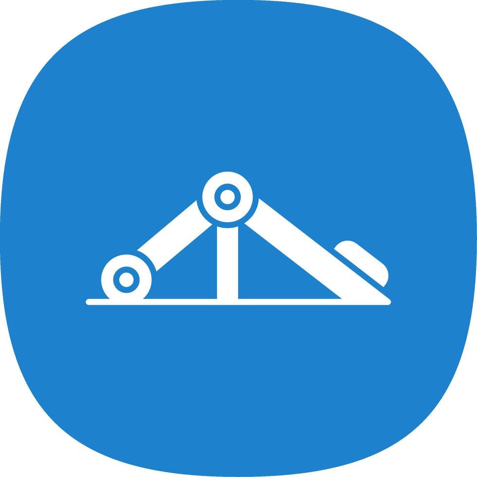 Press Simulator Glyph Curve Icon vector