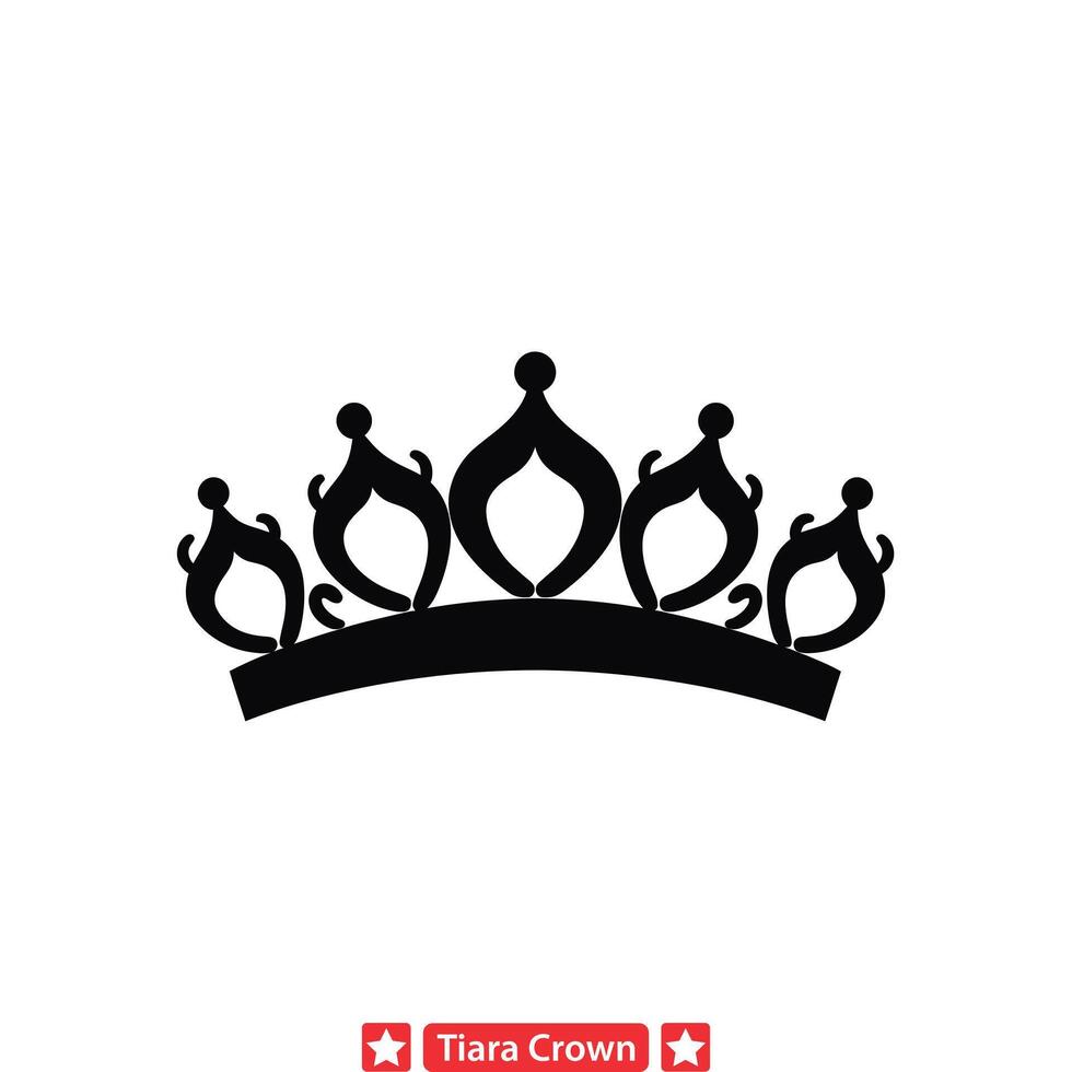 Tiara Crown Silhouette Assortment Stunning Accents for Royal Graphics vector
