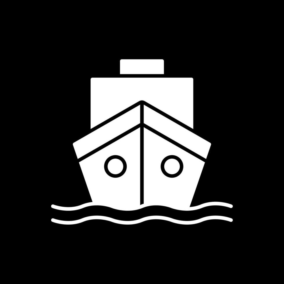 Shipping Glyph Inverted Icon vector