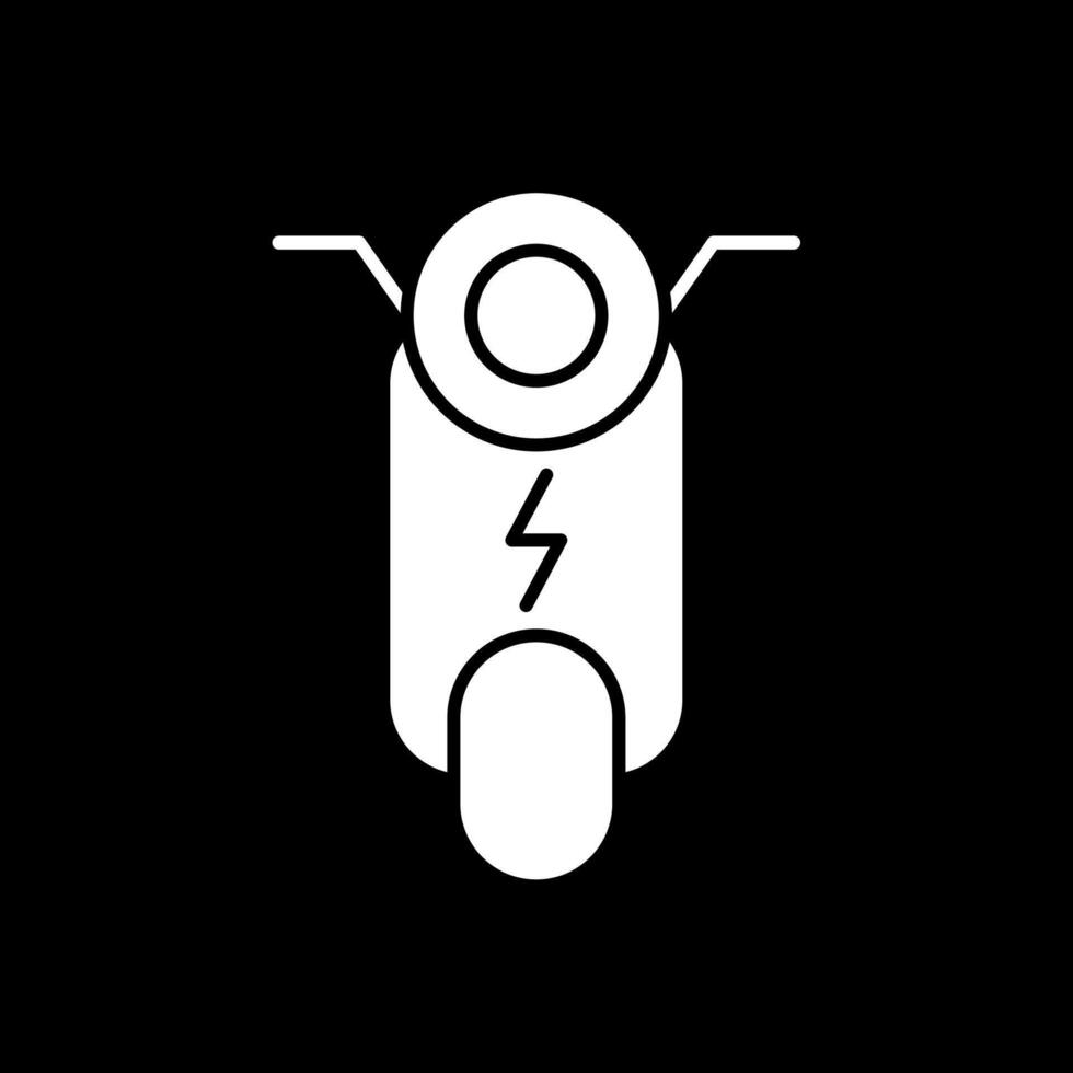 Scooter Glyph Inverted Icon vector