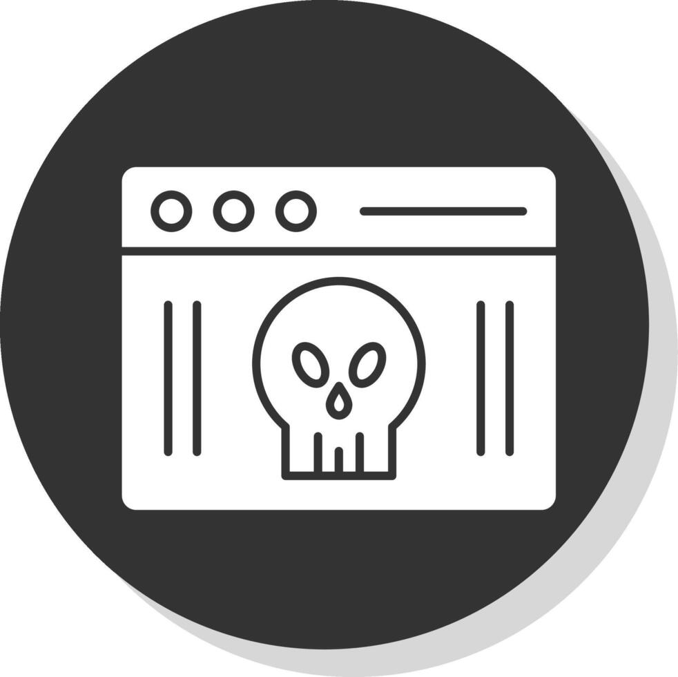 Webpage Glyph Grey Circle Icon vector