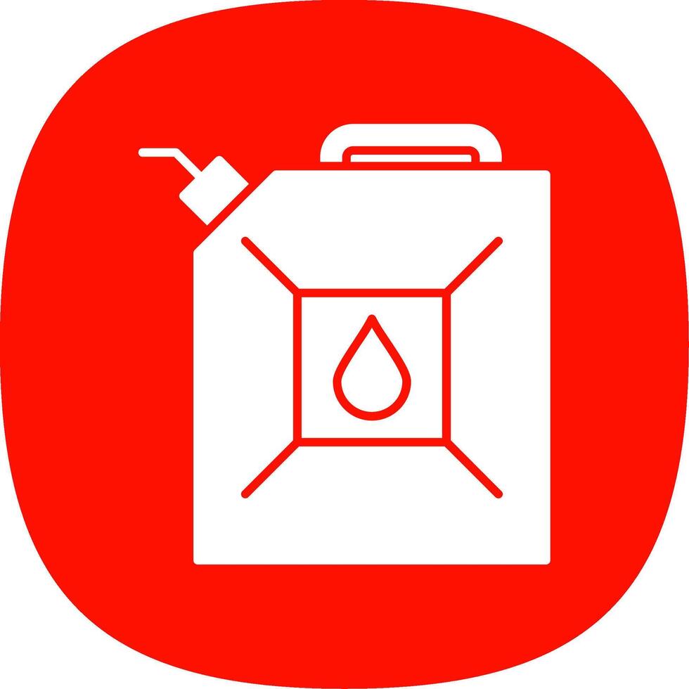 Gas Can Glyph Curve Icon vector