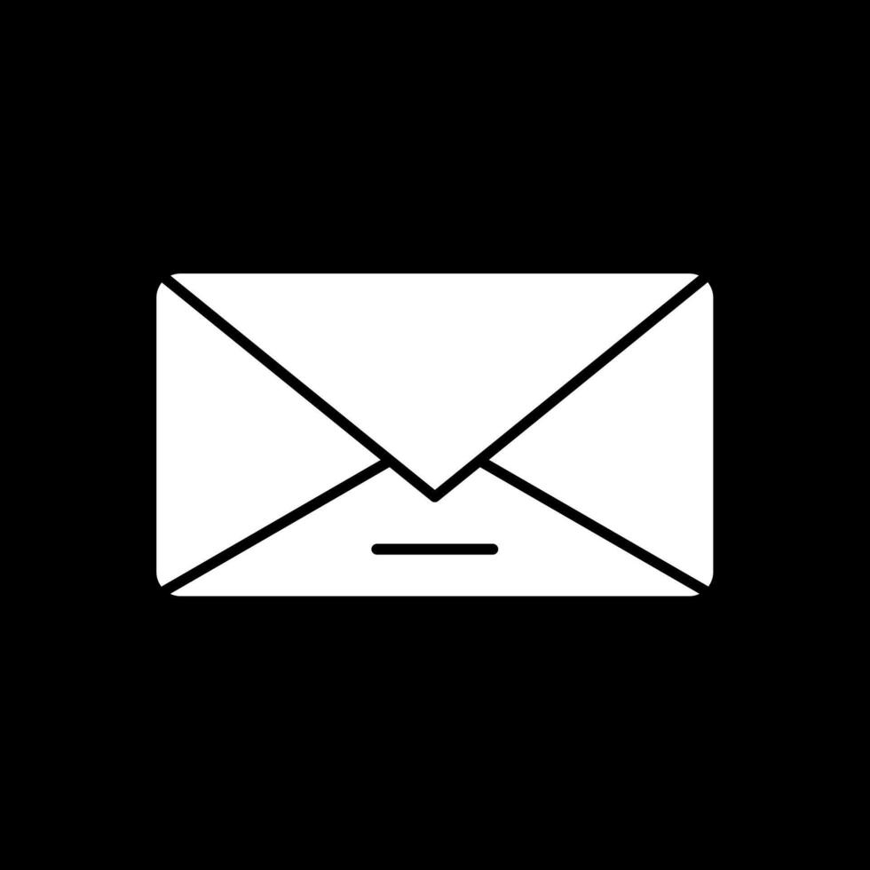 Send Glyph Inverted Icon vector