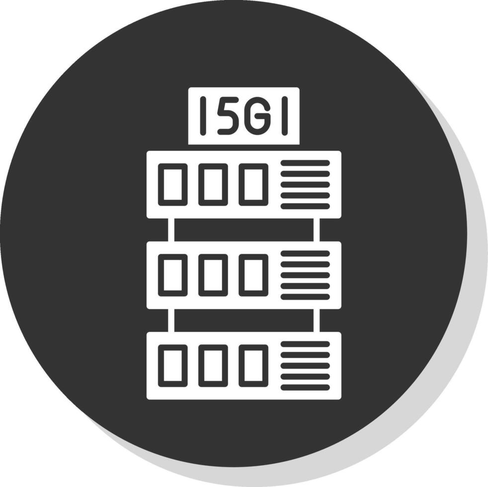 Server Glyph Grey Circle Icon vector