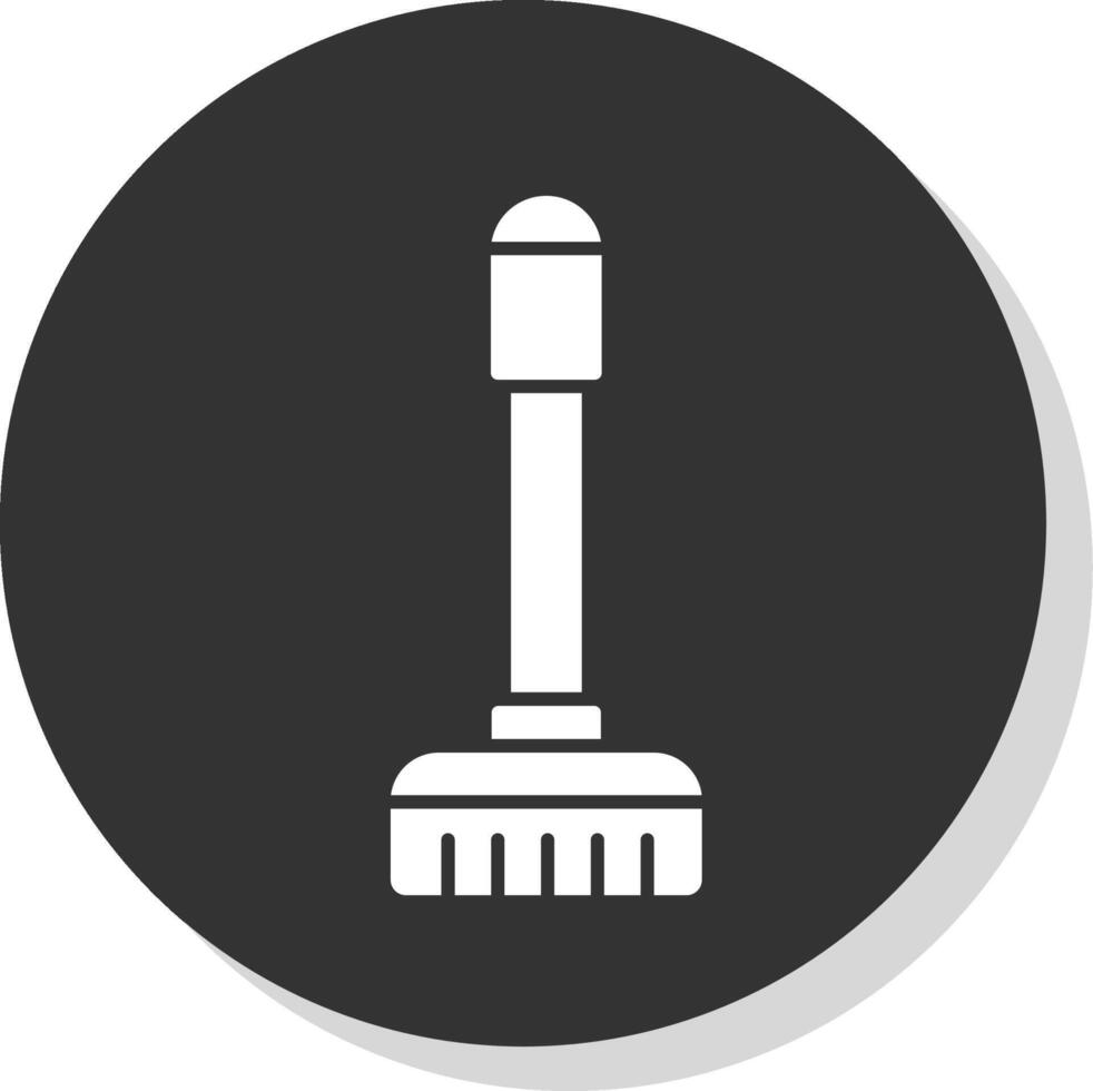 Floor Mop Glyph Grey Circle Icon vector