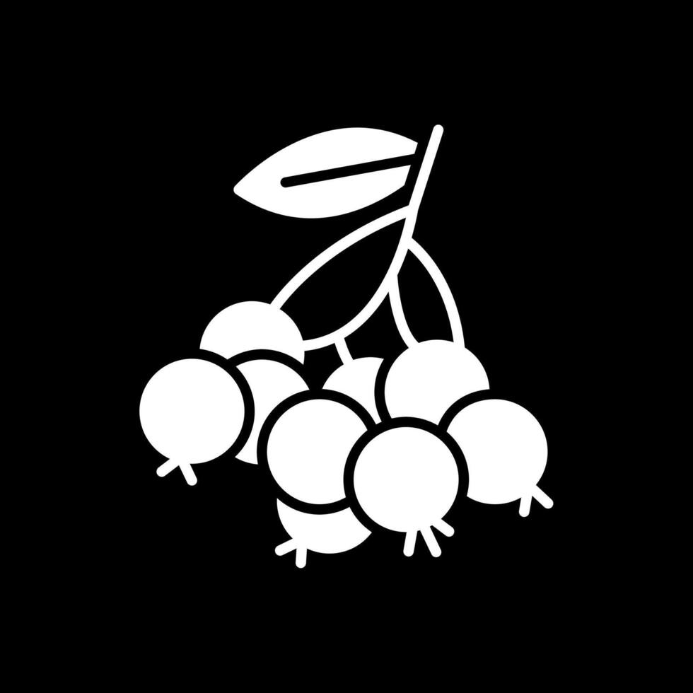 Huckleberry Glyph Inverted Icon vector