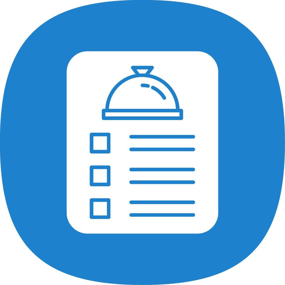 Menu Glyph Curve Icon vector