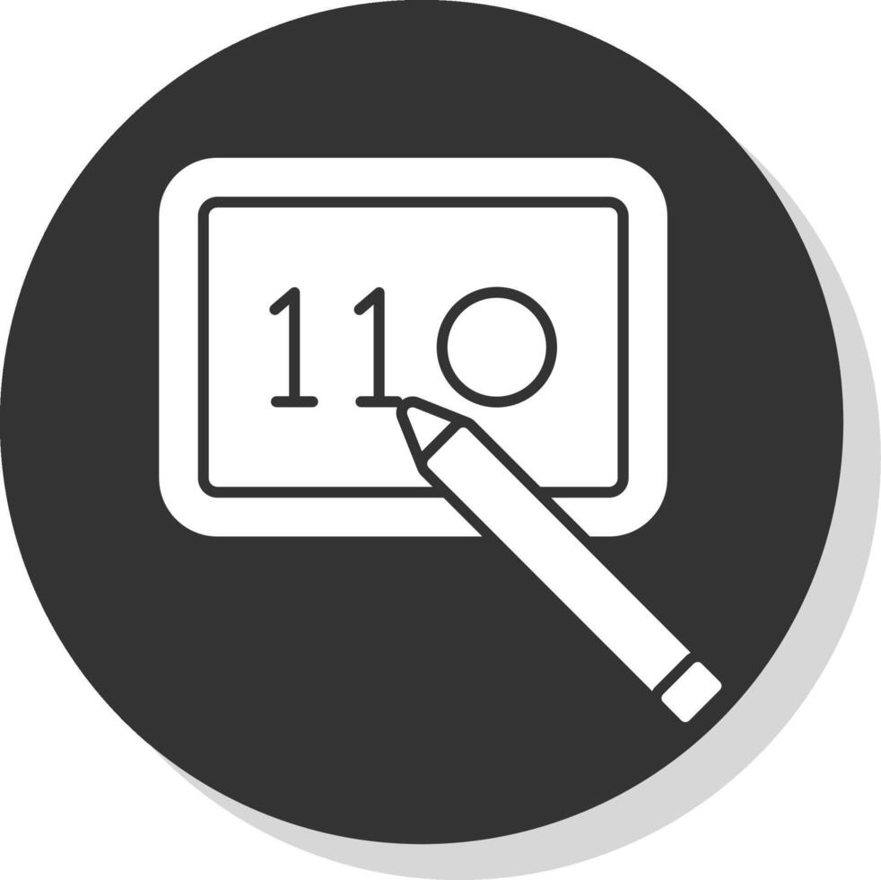 Digital Art Glyph Grey Circle Icon vector