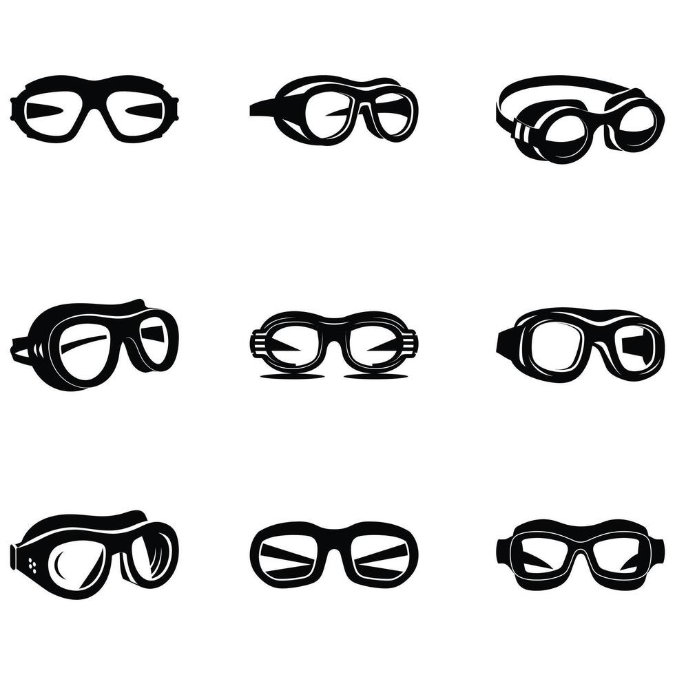 Dive into Style Premium Swimming Goggles Set for Aquatic Adventures vector