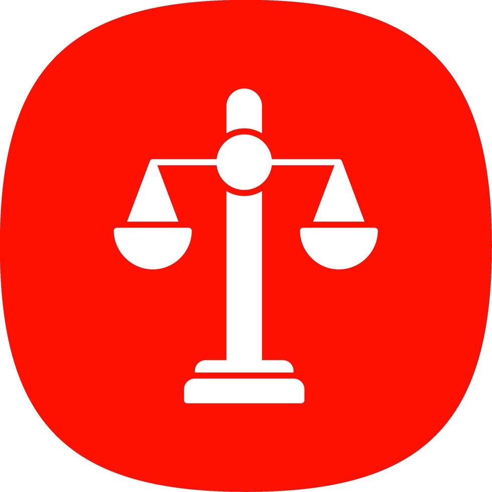 Law Glyph Curve Icon vector