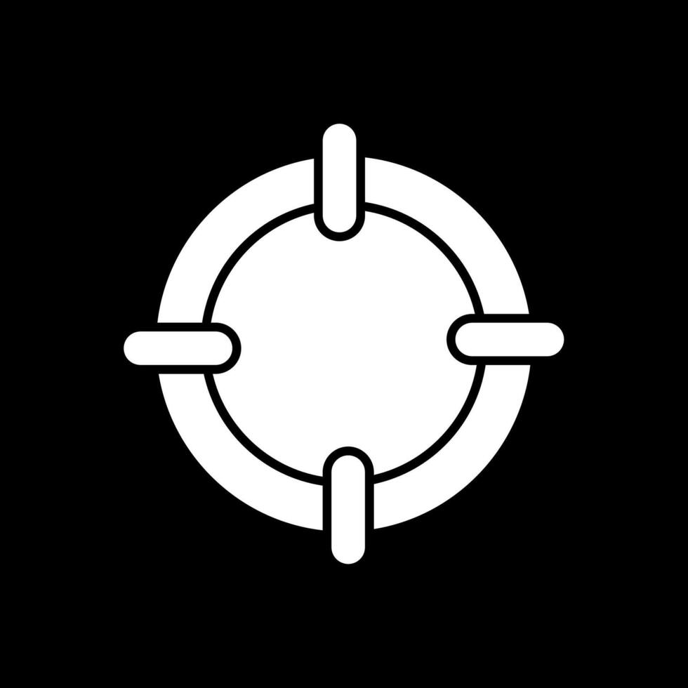 Goal Glyph Inverted Icon vector