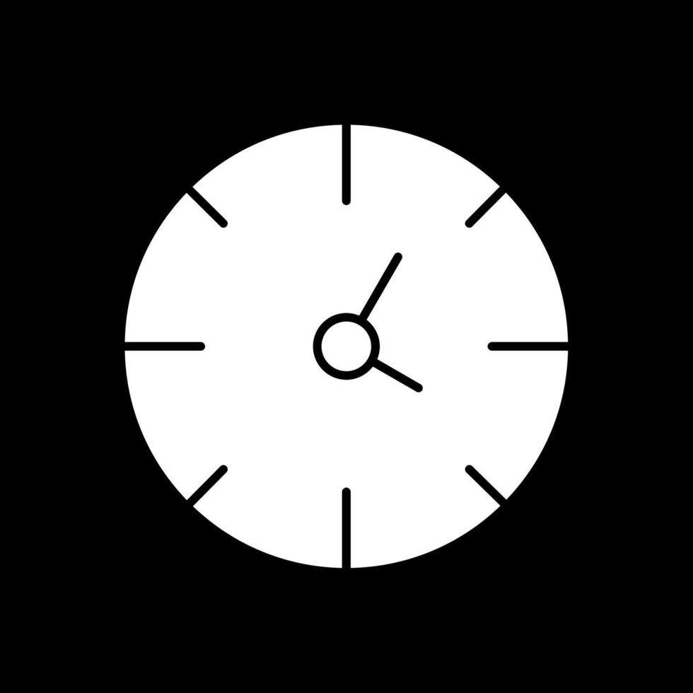 icono de glifo de reloj invertido vector