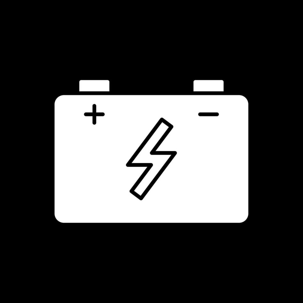 Energy Glyph Inverted Icon vector