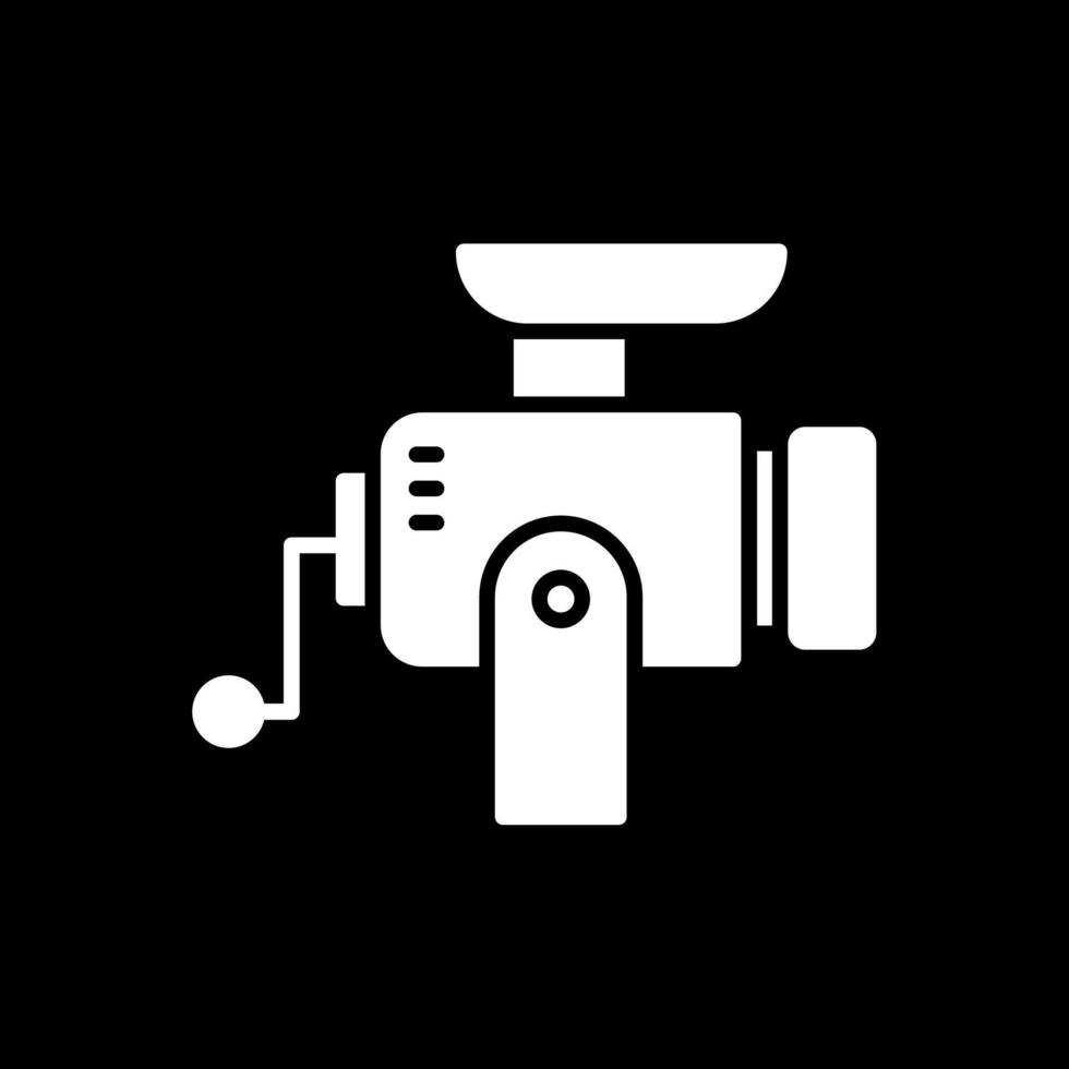 Mincer Glyph Inverted Icon vector