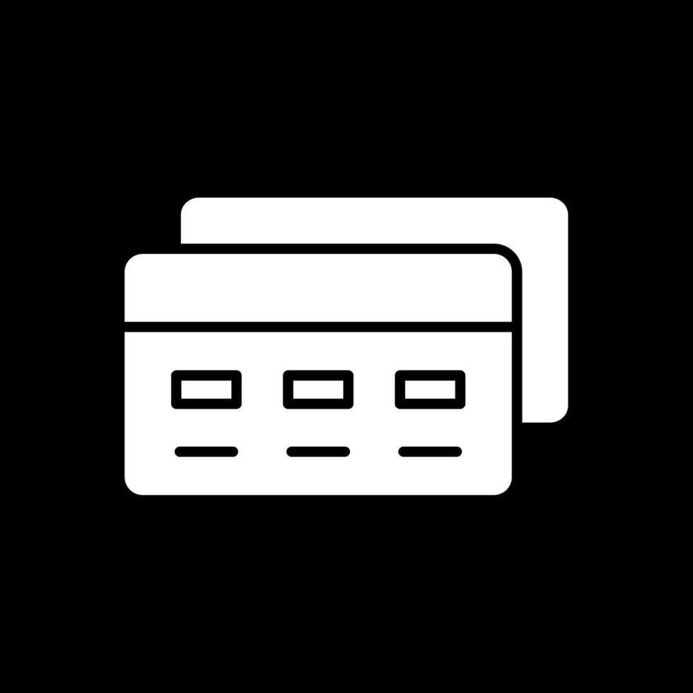 Payment Method Glyph Inverted Icon vector