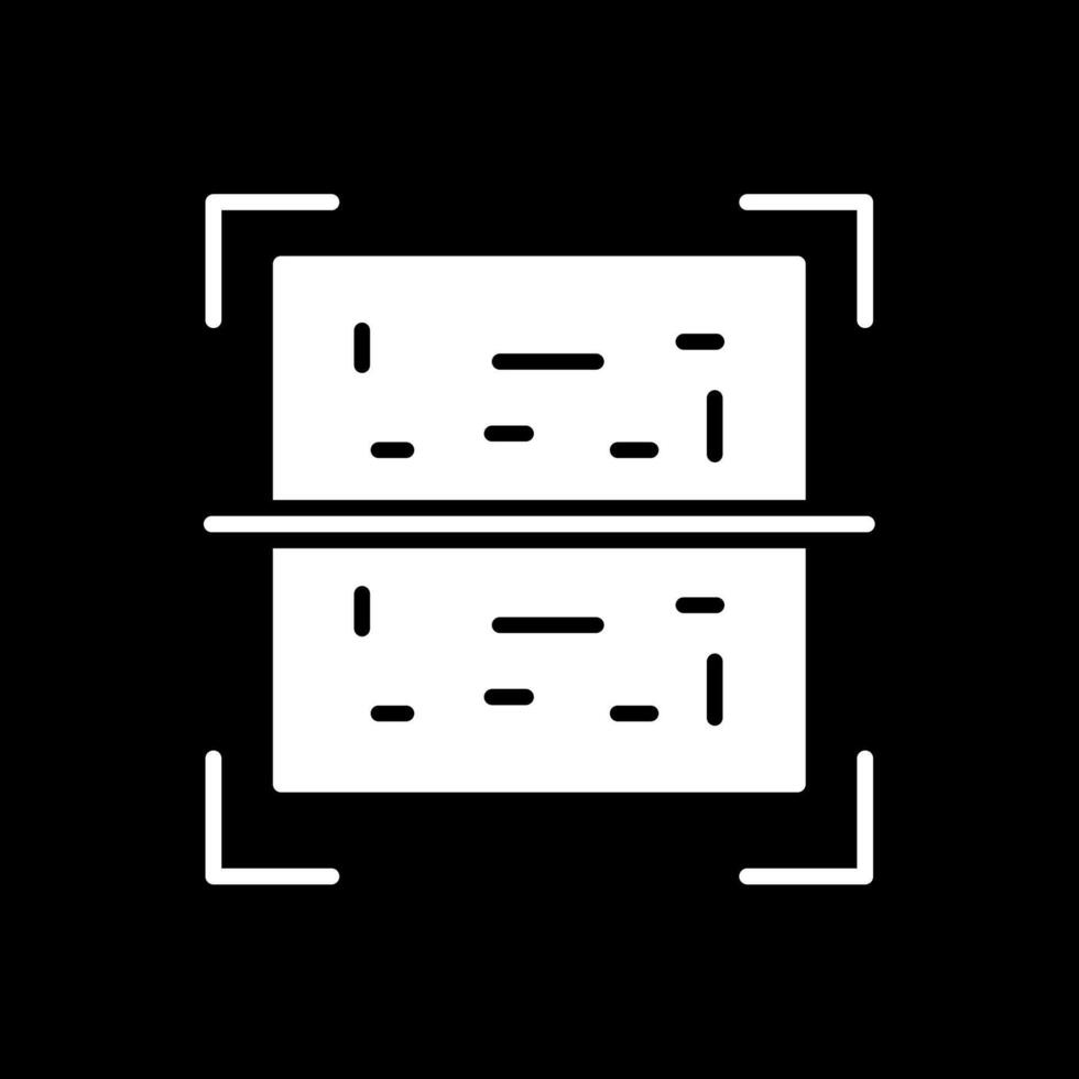 Qr Code Glyph Inverted Icon vector