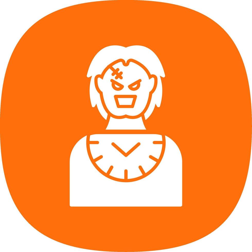 Baron Glyph Curve Icon vector