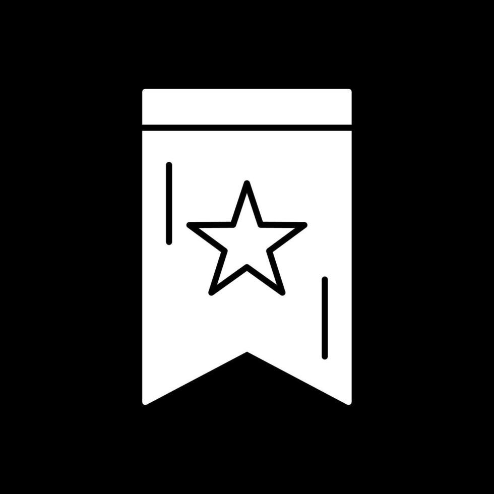 Book Marked Glyph Inverted Icon vector