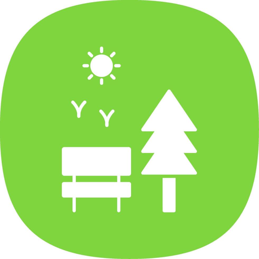 Park Glyph Curve Icon vector