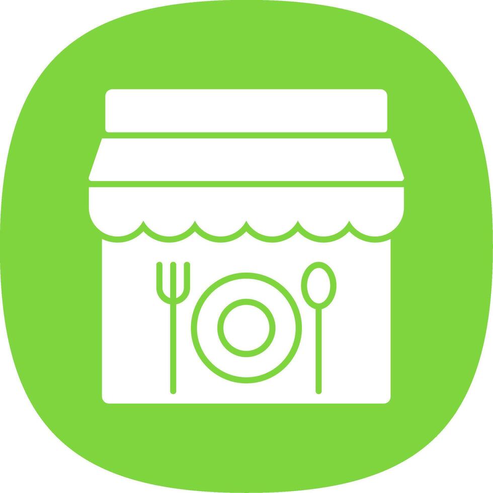 Restaurant Glyph Curve Icon vector