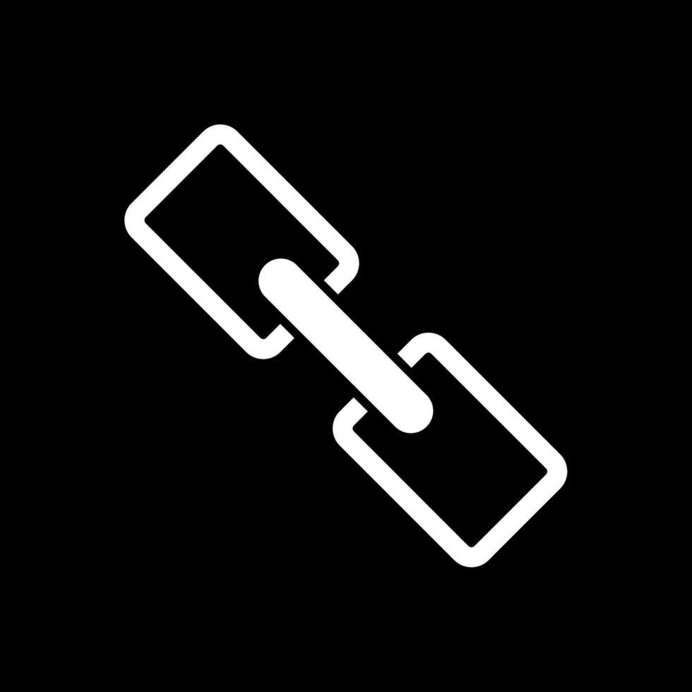 Link Glyph Inverted Icon vector