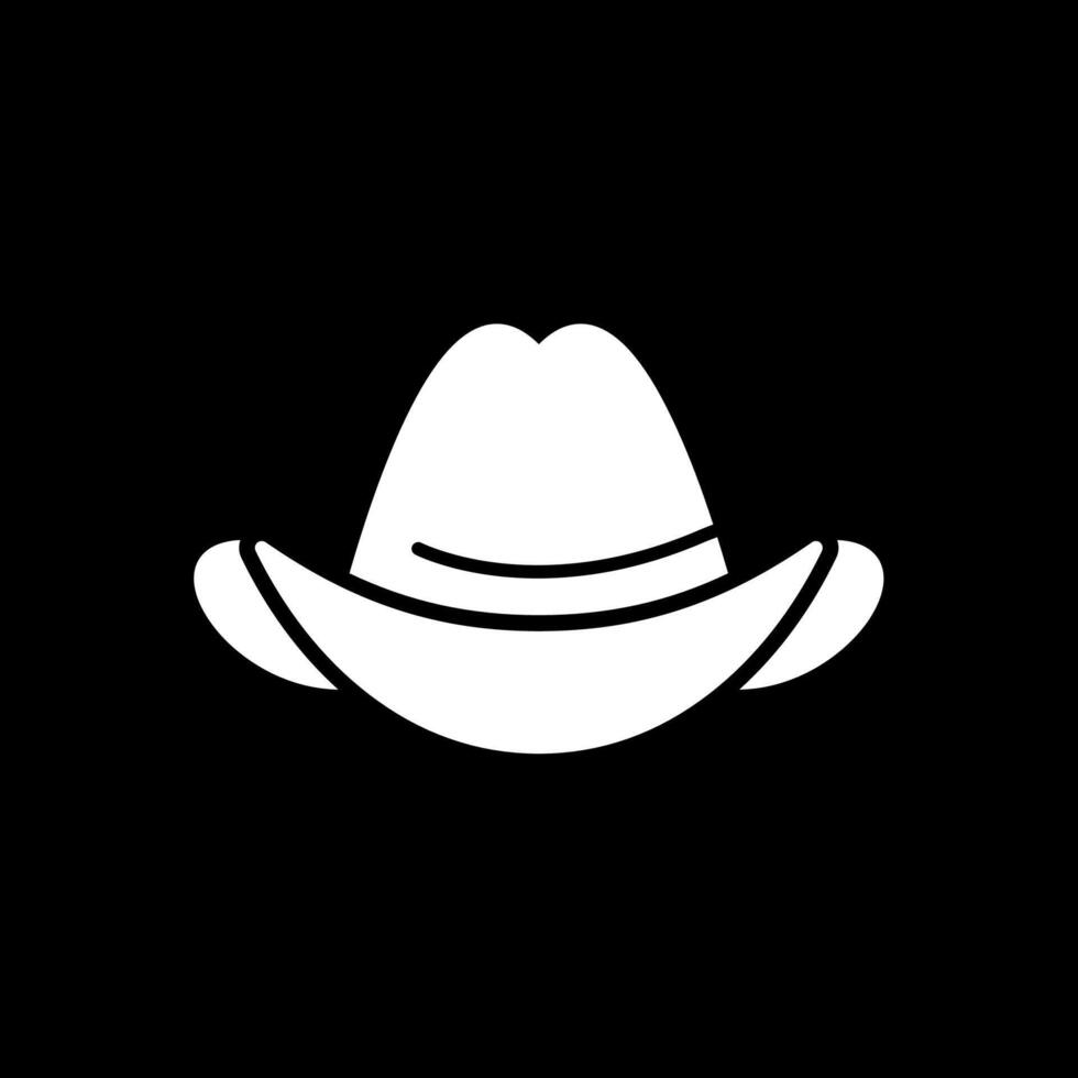 Hat Glyph Inverted Icon vector