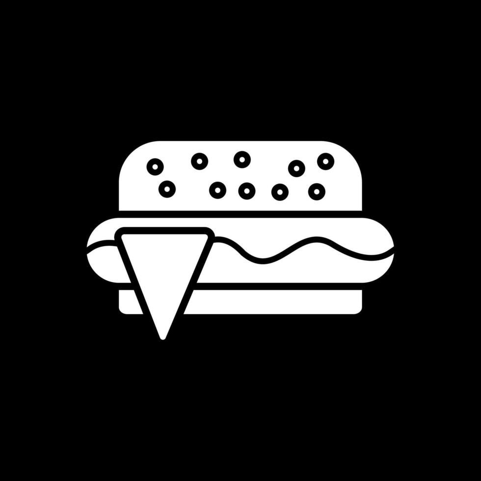 Fast Food Glyph Inverted Icon vector