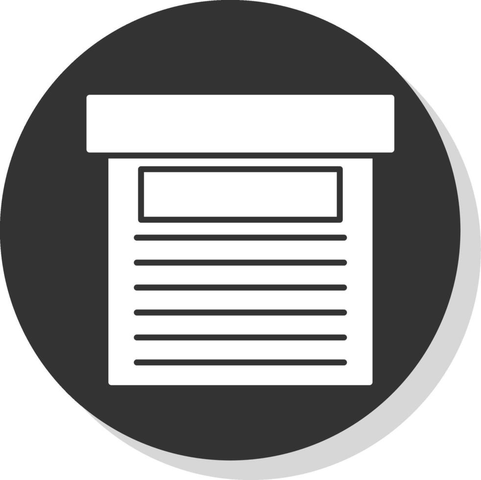 Storage Box Glyph Grey Circle Icon vector