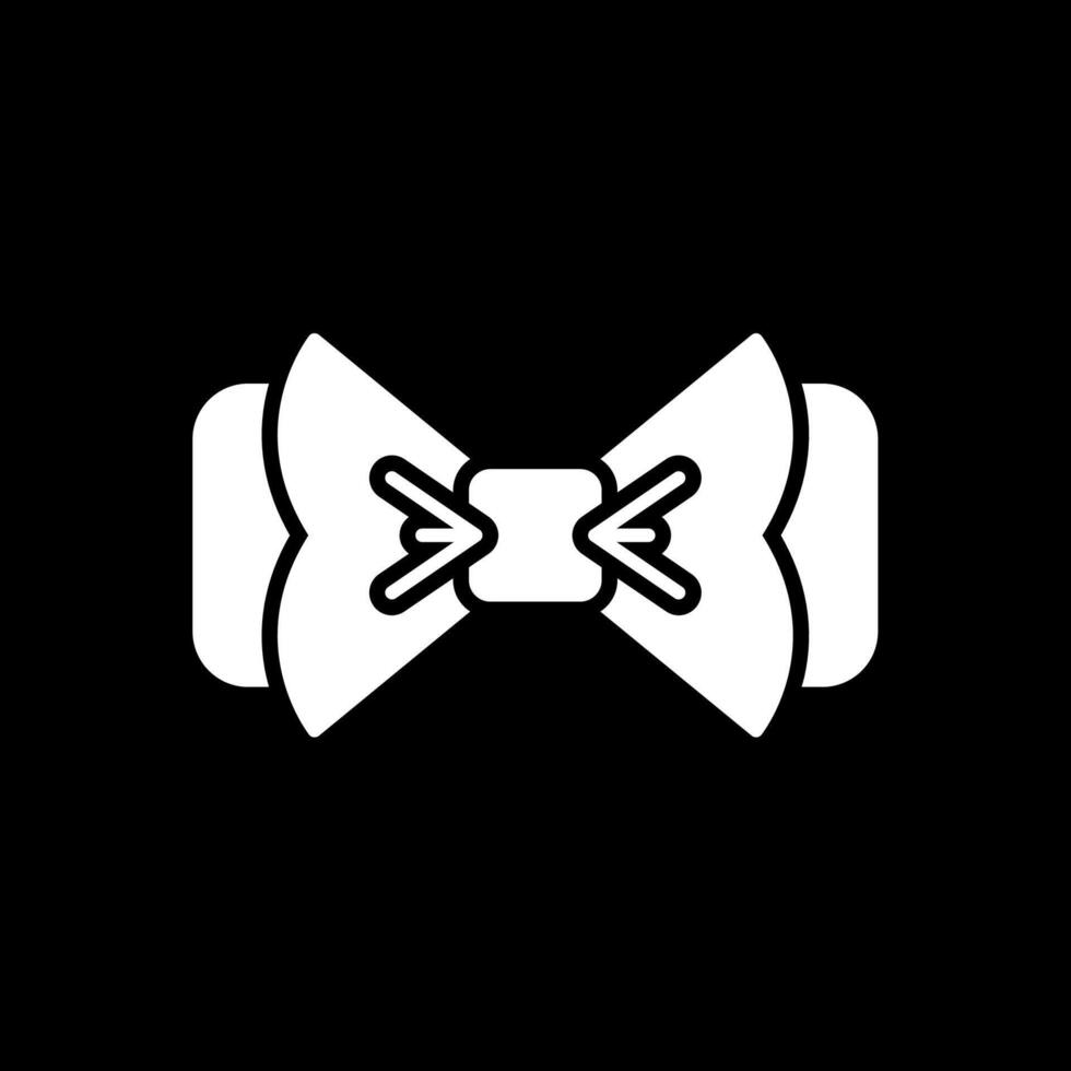 Bow Tie Glyph Inverted Icon vector
