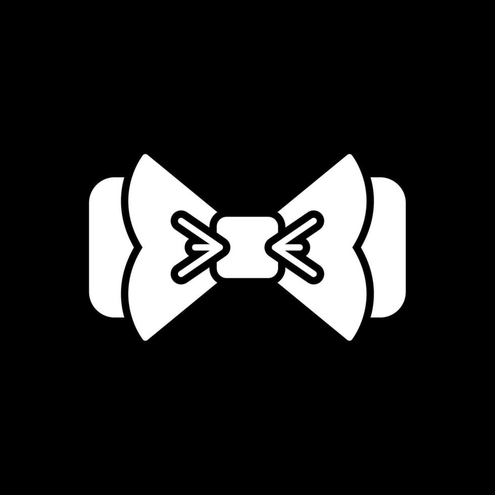 Bow Tie Glyph Inverted Icon vector