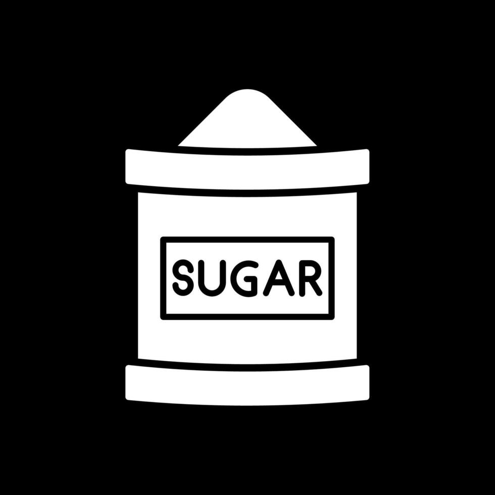 Sugar Bag Glyph Inverted Icon vector
