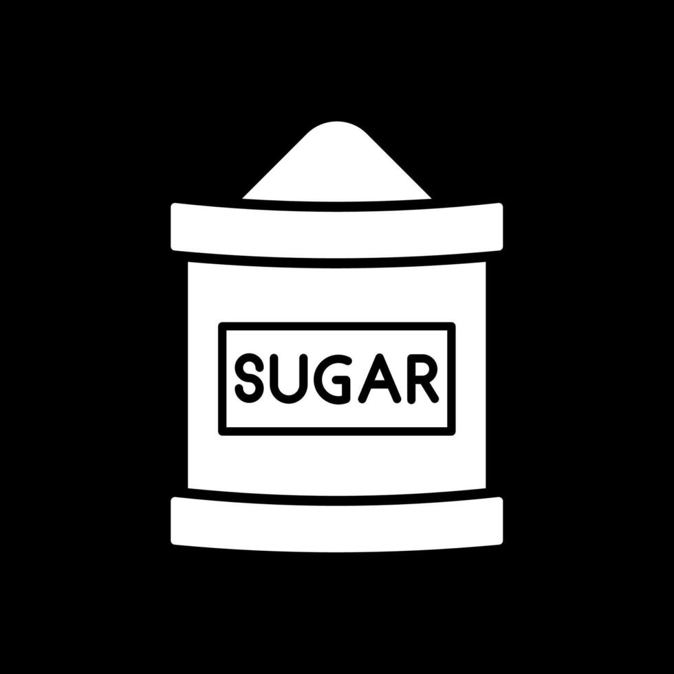 Sugar Bag Glyph Inverted Icon vector