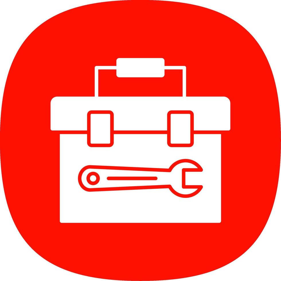 Toolbox Glyph Curve Icon vector