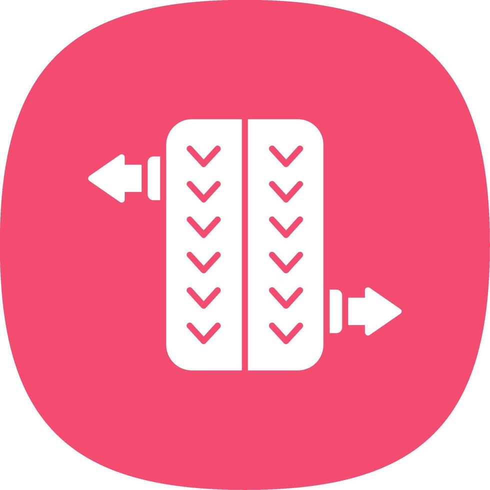 Wheel Alignment Glyph Curve Icon vector