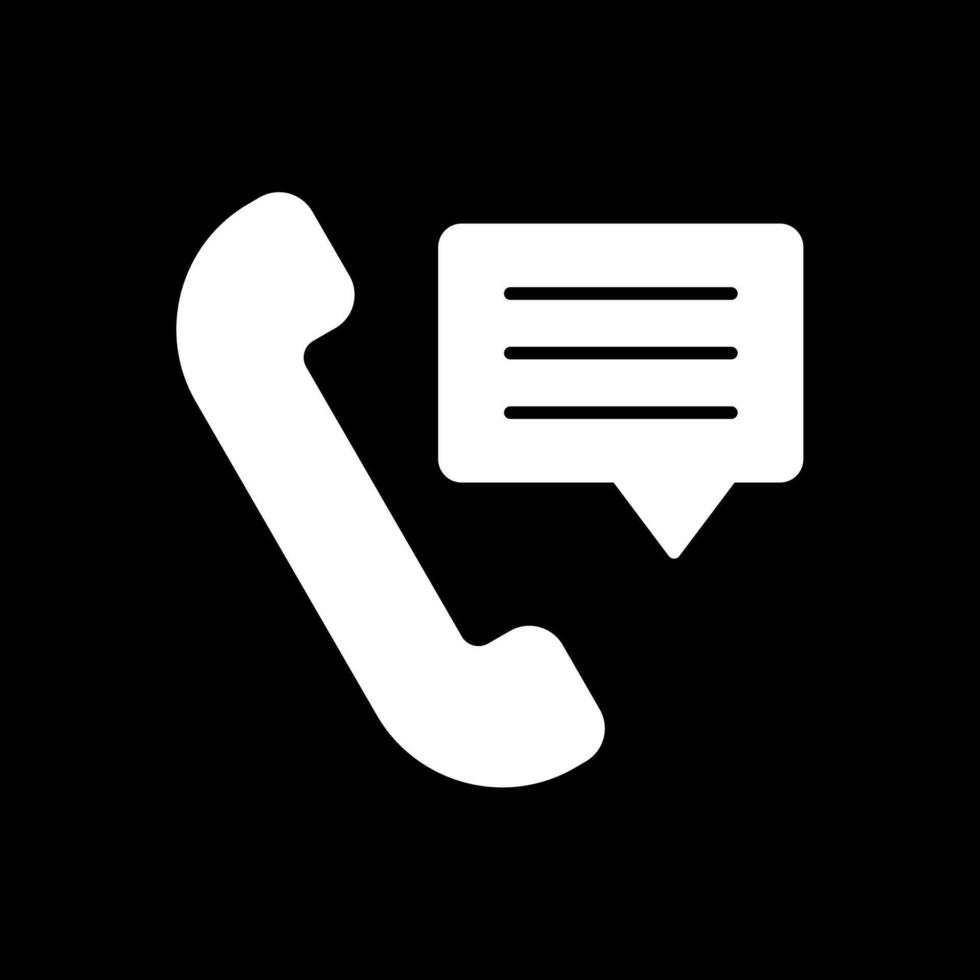 Helpline Glyph Inverted Icon vector