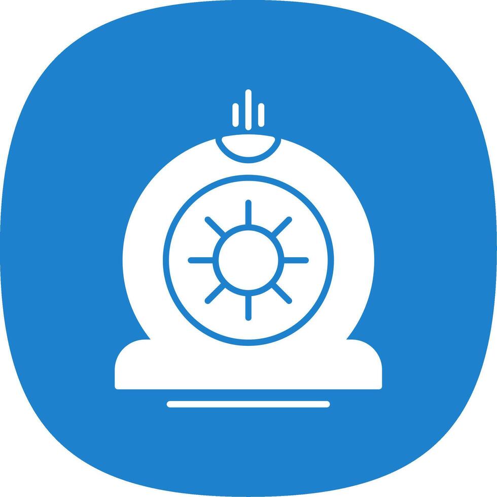 Flat Tire Glyph Curve Icon vector