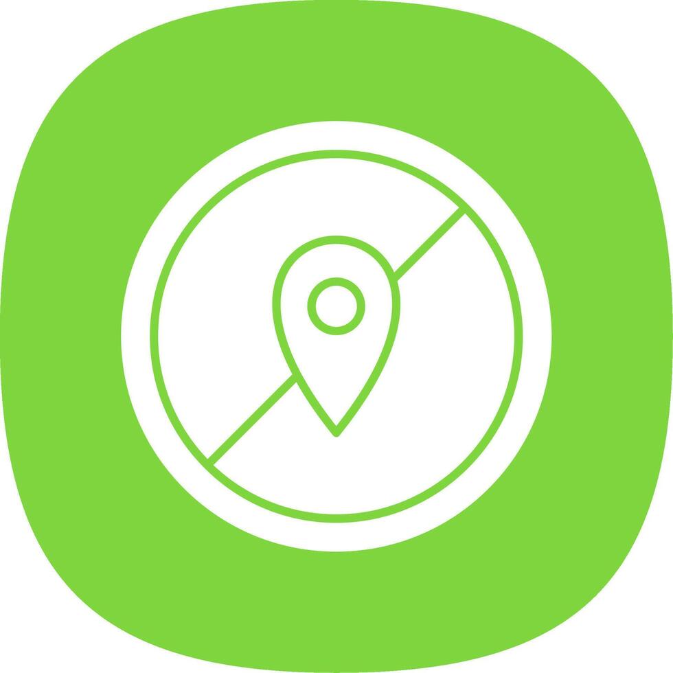 Avoid Glyph Curve Icon vector