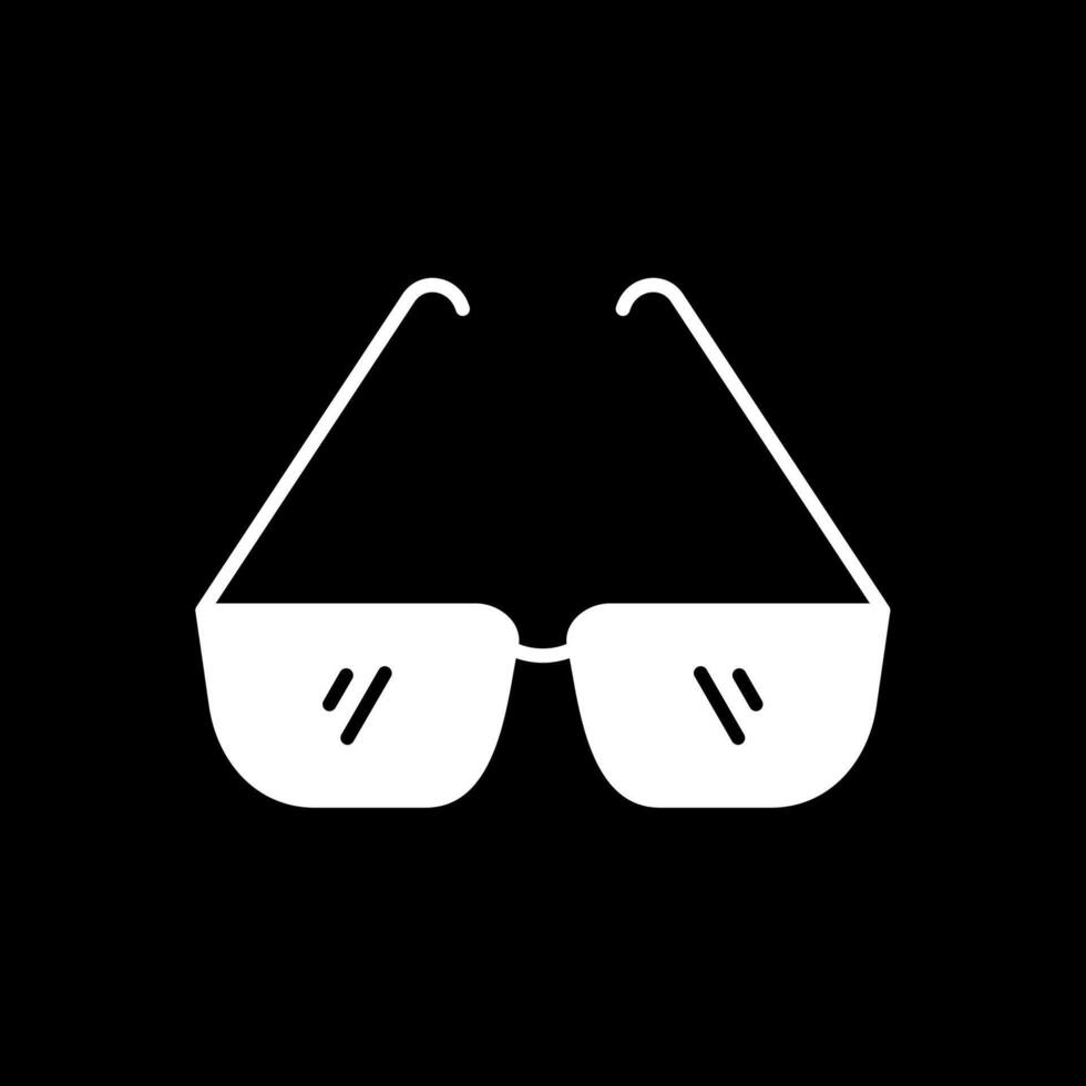 Glasses Glyph Inverted Icon vector