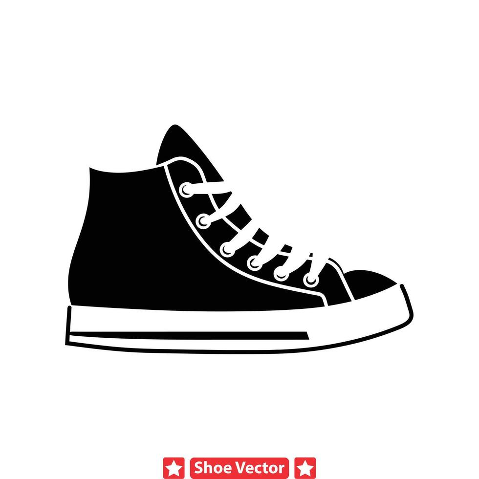 marca tendencia zapato ilustración paquete para gráfico diseñadores vector