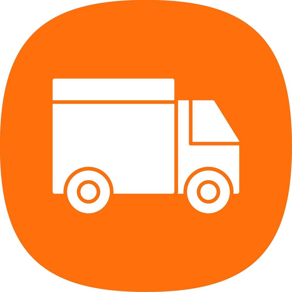 Truck Glyph Curve Icon vector
