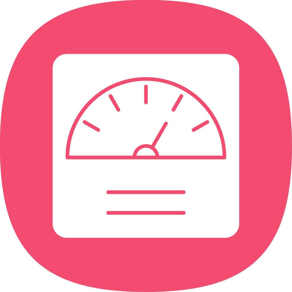 Weight Glyph Curve Icon vector