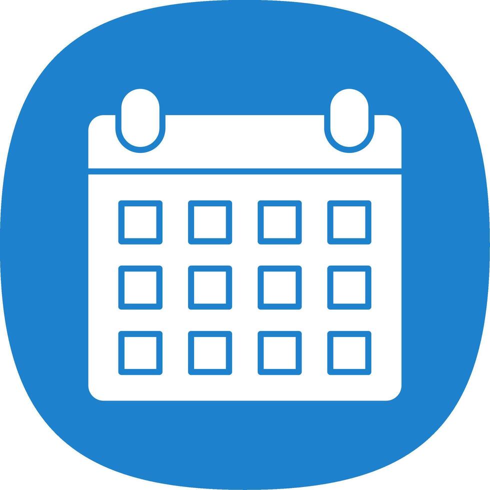 Schedule Glyph Curve Icon vector