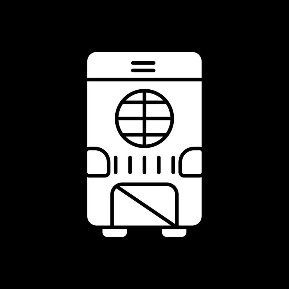 Dehumidifier Glyph Inverted Icon vector