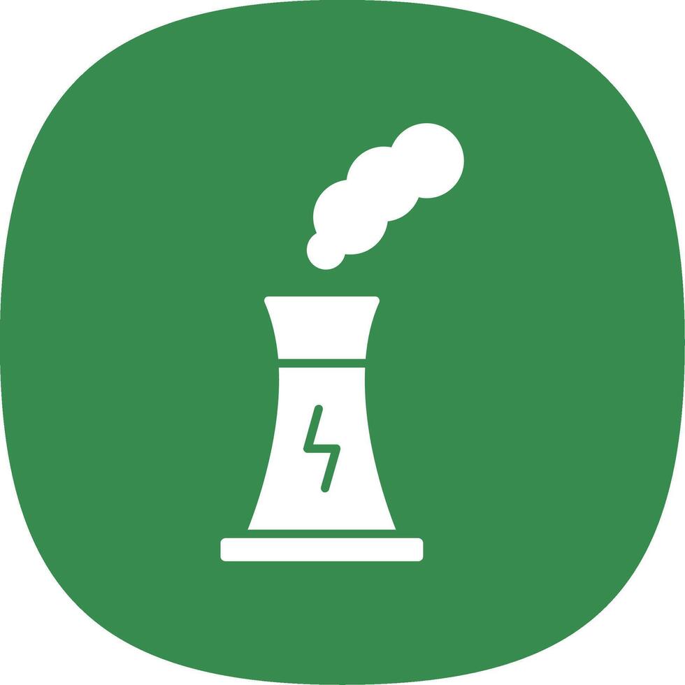 Pollution Glyph Curve Icon vector